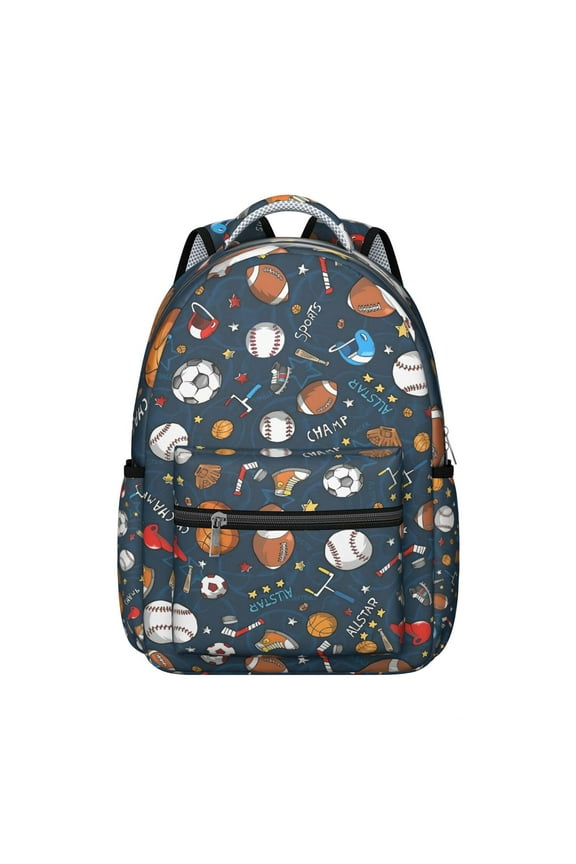 Training Sports Students Backpack Baseball Football Soccer Basketball Ball Game School Bag, Lightweight and Comfortable for Student and Teens