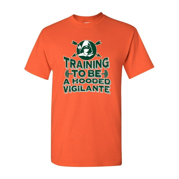 Training To Be A Hooded Vigilante Arrow DT Adult T-Shirt Tee
