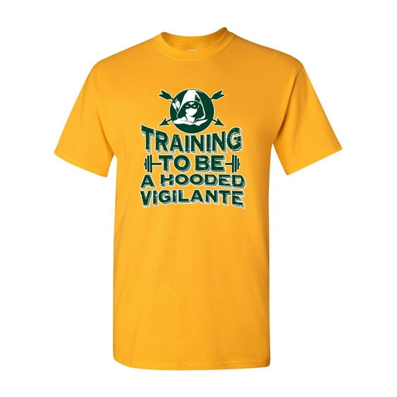 Training To Be A Hooded Vigilante Arrow DT Adult T-Shirt Tee