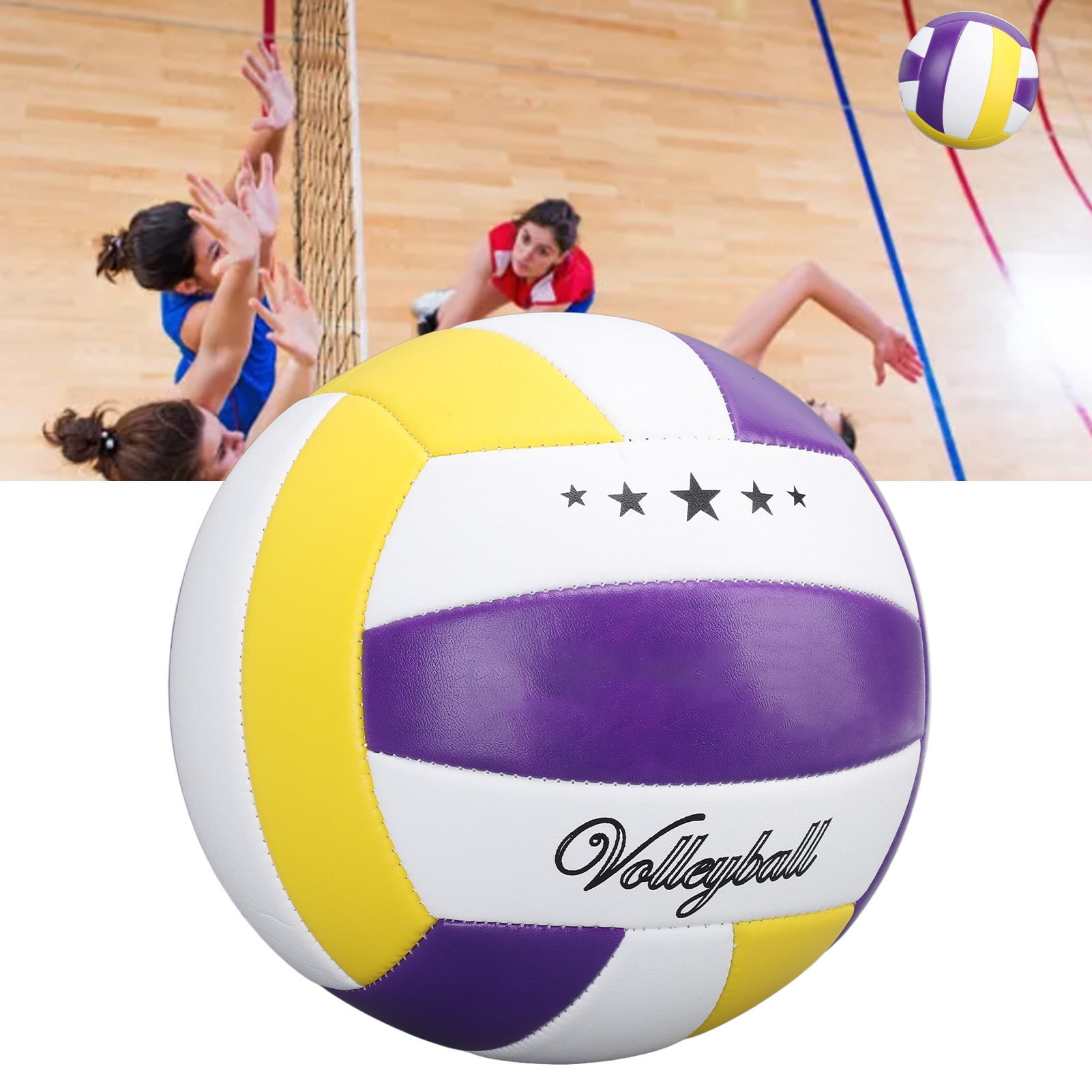 Training Volleyball, Rubber Liner Leakproof Yellow White Indoor Outdoor
