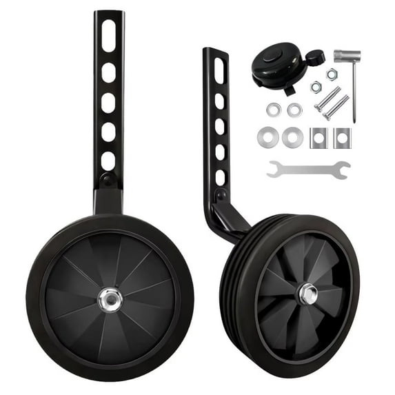 Training Wheels, Bike Training Wheels with Stronger Version Heavy Duty Rear Adjustable Bicycle Stabilizer Mounted Kit, fit for 12, 14, 16, 18, 20 inch Kids' Single Speed Bike