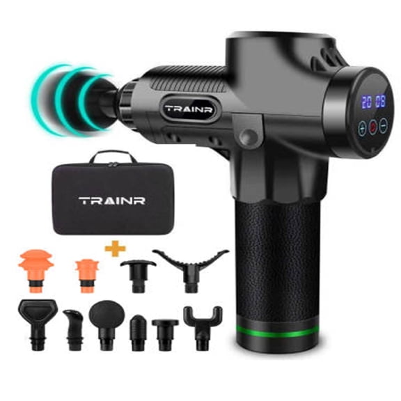 Trainr Massage Gun Portable Handheld Massager, Compact Sports Massager for Office Percussion Deep Tissues Muscle Massager