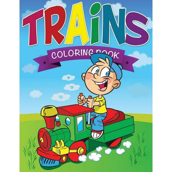 Trains Coloring Book, (Paperback)