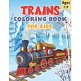 Trains Coloring Book for Kids Ages 4-8: 50 Unique Train Coloring Pages ...