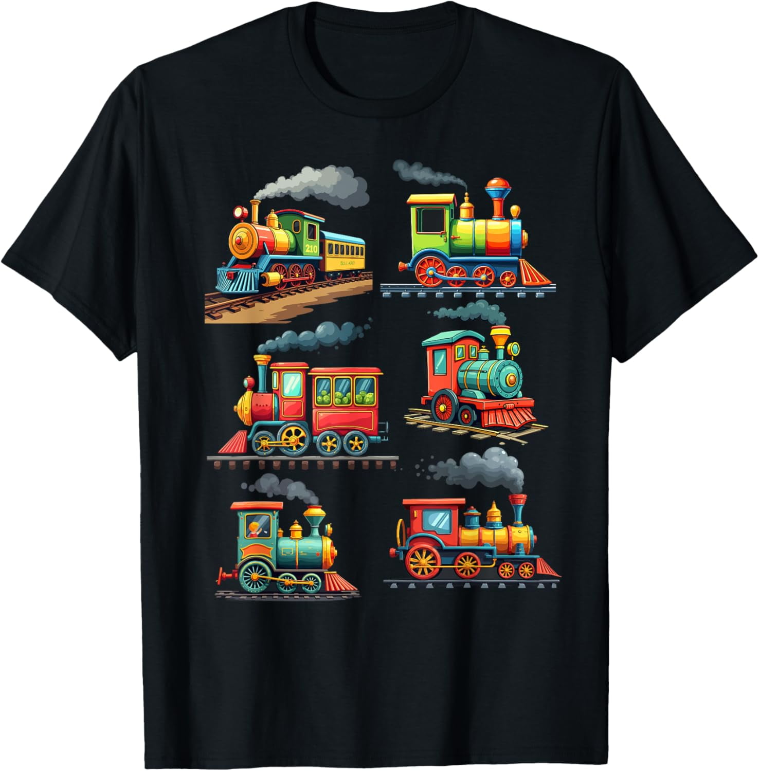 Trains For Boys Steam Locomotive Train For Toddler Boys T-Shirt