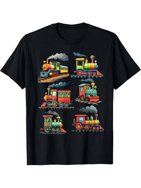 Trains For Boys Steam Locomotive Train For Toddler Boys T-Shirt