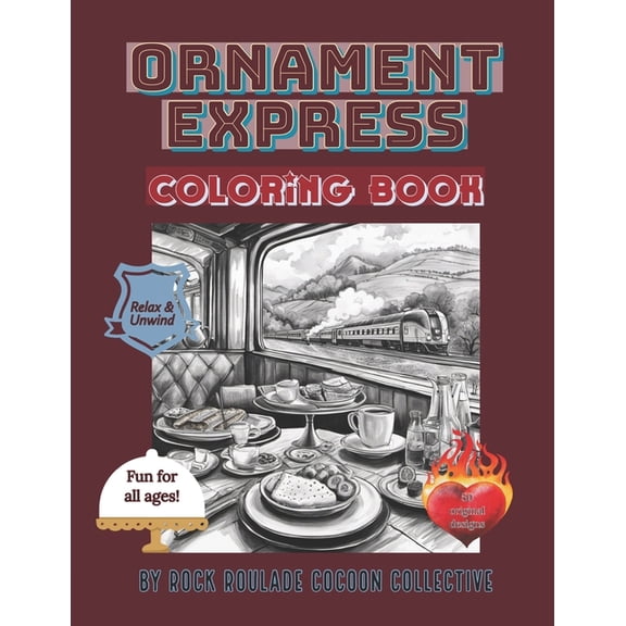 Trains Ornament Express: coloring Book, (Paperback)