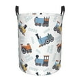 thumbnail image 1 of Trains Pattern Laundry Basket, Laundry Hamper Waterproof Laundry Bag Clothes Hamper Laundry Bin with Handles for Bedroom, Living Room, Kids Room-#, 1 of 5