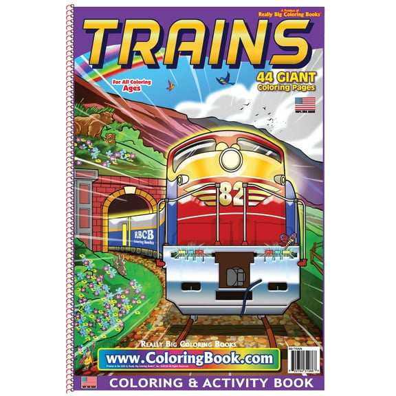 Trains Really Big Coloring Book