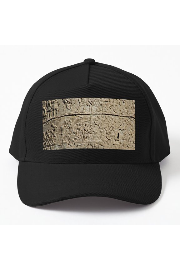 Trajan Column Legionnaires Crossing Danube Baseball Cap, Rome Italy Hat Style