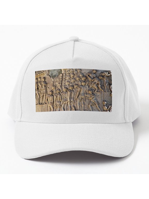 Trajan Speaks to Legionnaires Baseball Cap, Rome Italy Historic Hat Style