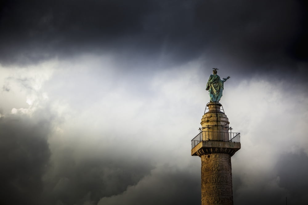 Trajans column Rome Italy Canvas Art - Reynold Mainse Design Pics (38 x 24)