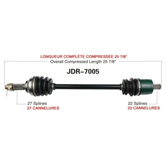 TrakMotive Drive Axle Front JDR-7005