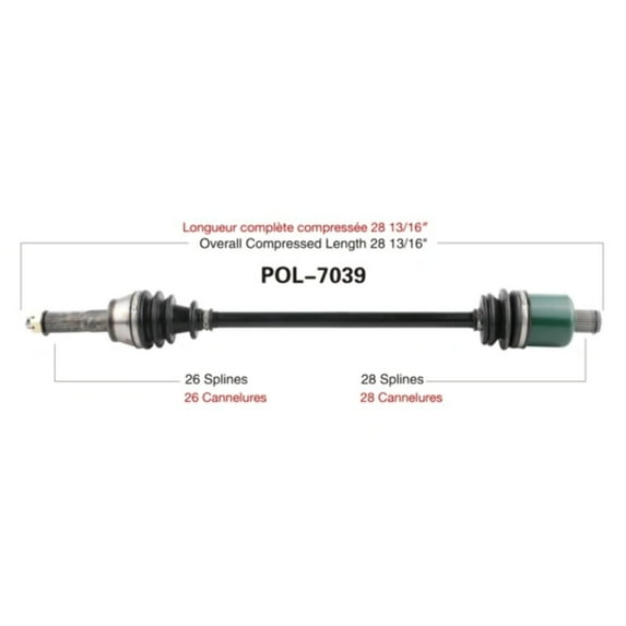 TrakMotive Drive Axle Rear POL-7039