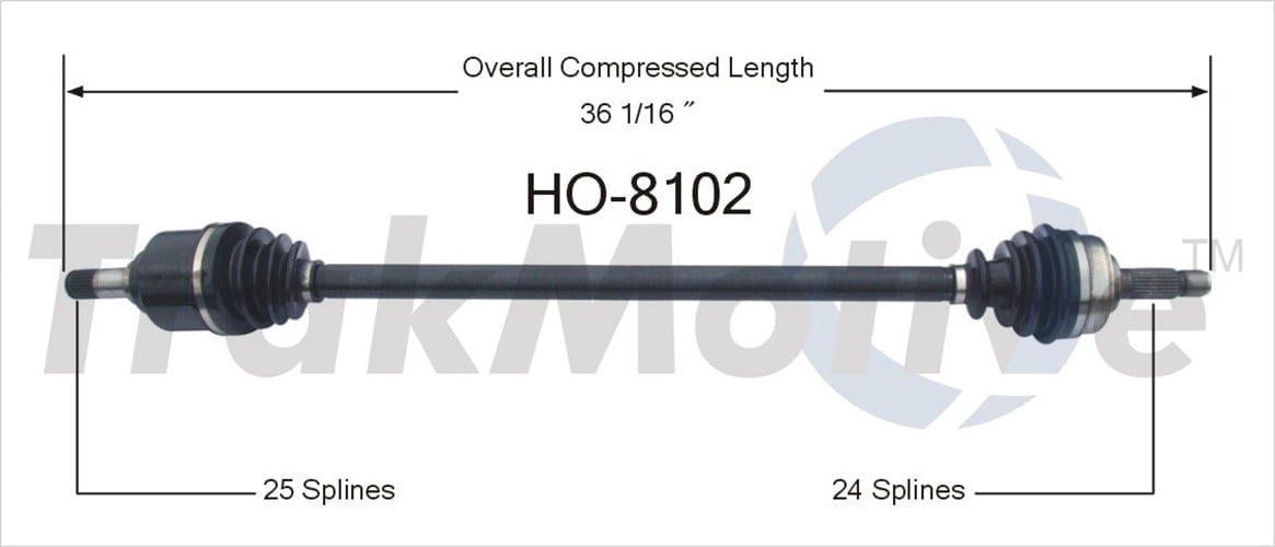 TrakMotive HO-8102 CV Axle Shaft Fits select: 1984-1987 HONDA PRELUDE 1800