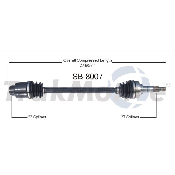 TrakMotive SB-8007 CV Axle Shaft