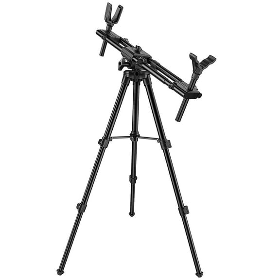 Trakiom Hunting Shooting Tripod with Dual Frame for R/ifle, 24-42.5'' Adjustable Height Hunting Tripod for Outdoors Ground Blinds
