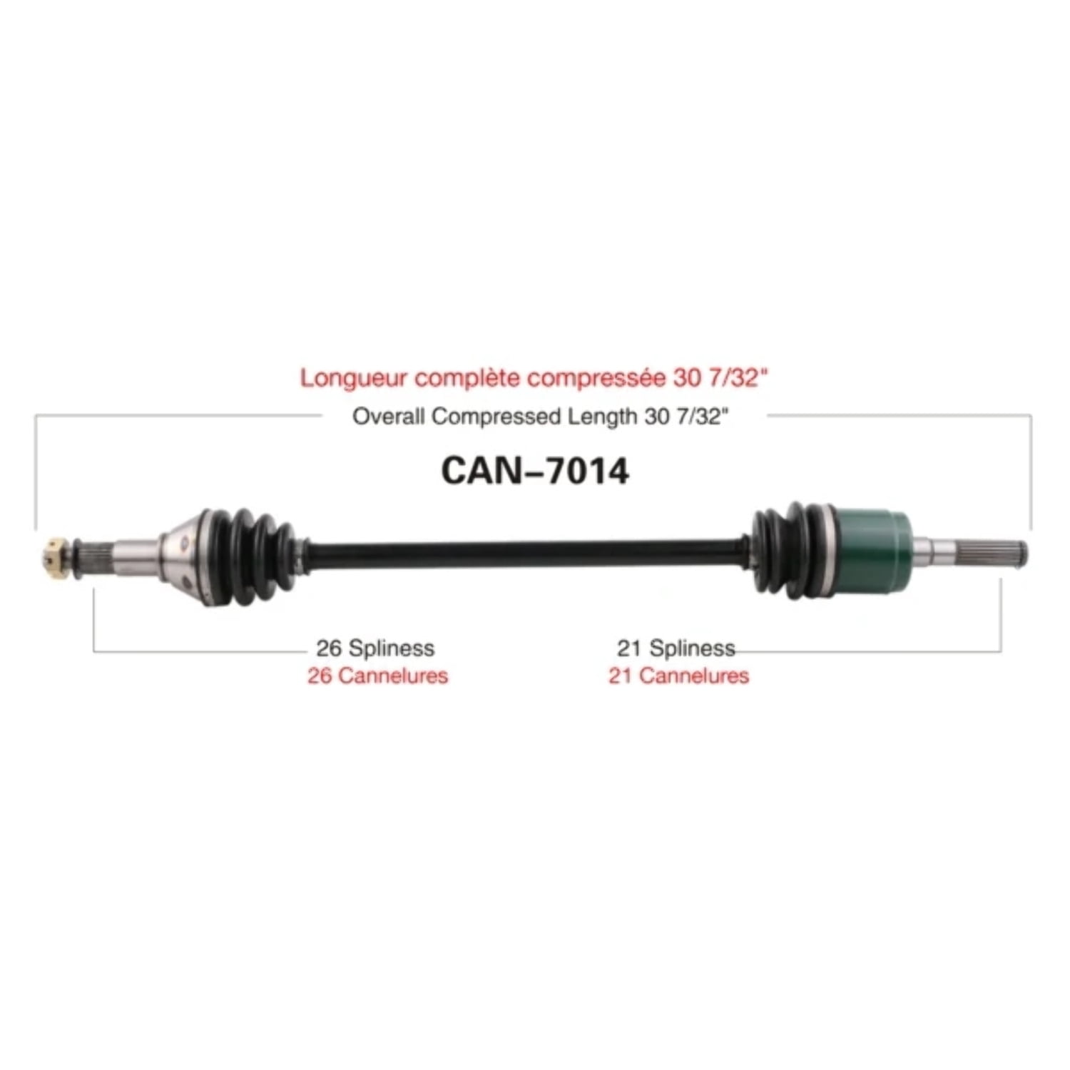 TrakMotive Drive Axle Front CAN-7014 - Walmart.com