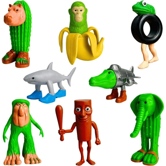 Tralalero Tralala Action Figure, 8PCS Italian Brainrot Meme Shark Figures Toys, Collectible Animals Figurine Doll Gifts for Fans (8PCS)