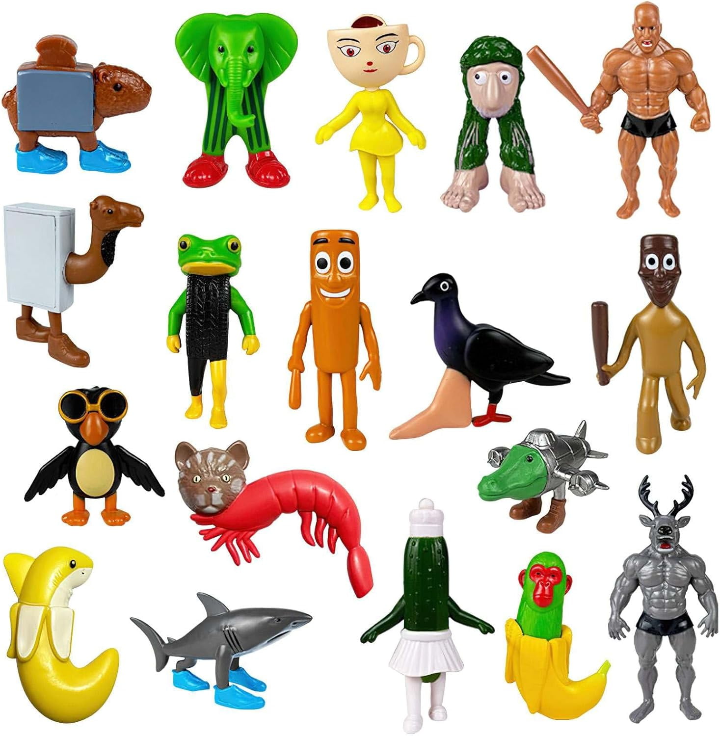 YiLianDa Brainrot Figuren Set - Lustige Italian Meme Plüschtiere Für Sammler