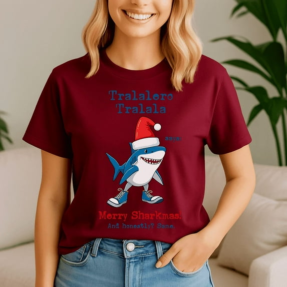 Tralalero Tralala Christmas, Funny Christmas TShirt, Santa Shirt, Vintage Holiday Tee, Merry Xmas Gift, Family Holiday Outfits