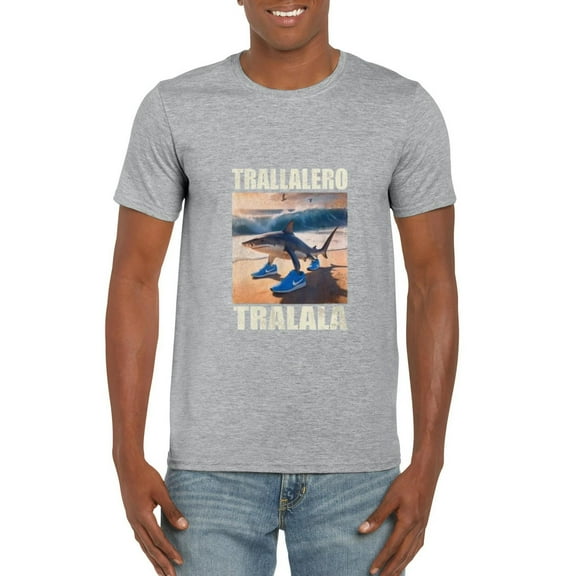 Tralalero Tralala Funny Meme 2025 Internet Viral Humor T-Shirt, for men & women, up to size 5XL