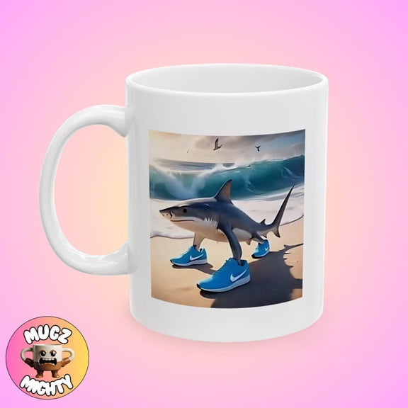 Tralalero Tralala Italian Brainrot Meme Mug Funny Trend Silly Modern Gift Self Aware Coffee Quirky Custom Minimal Art Unique Home Decor, Ceramic Mug 15Oz