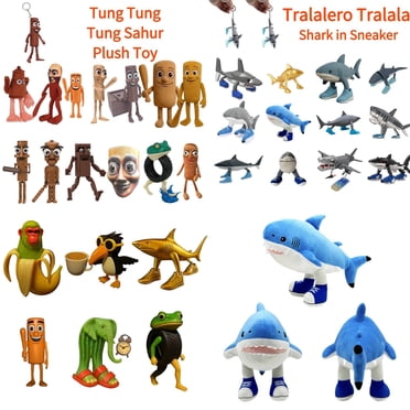 Tralalero Tralala 24 Pack Italian Brainrot Collection Mystery Box Doll Toys Non Movable Ai Doll Funny Desktop Ornaments Toy Birthday Gifts Kids 4in