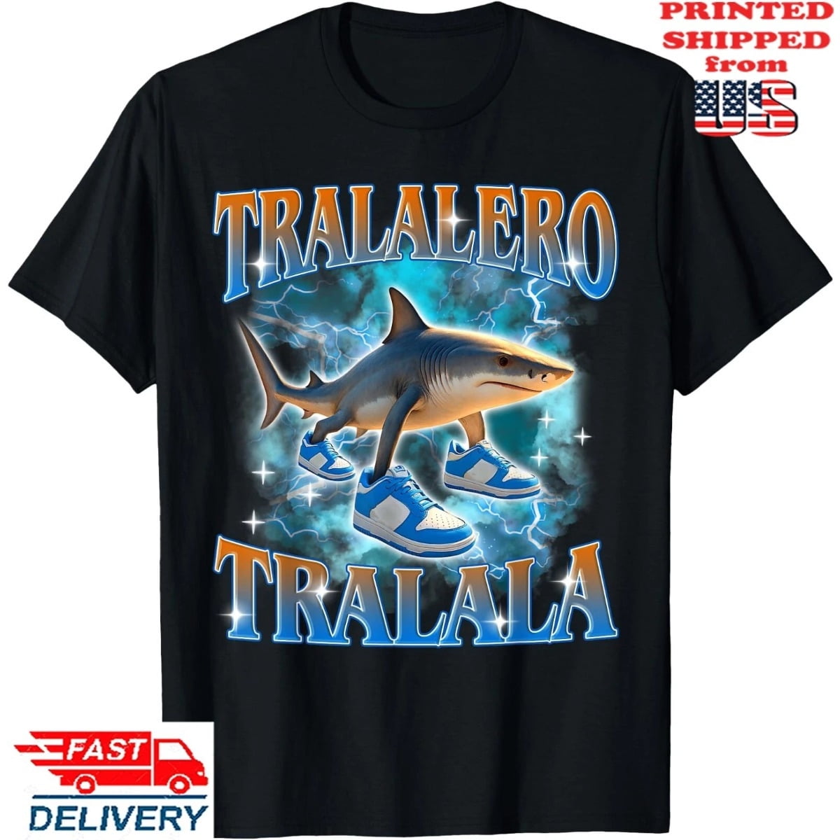 Tralalero Tralala Shark Meme Bootle Tshirt - Walmart.com