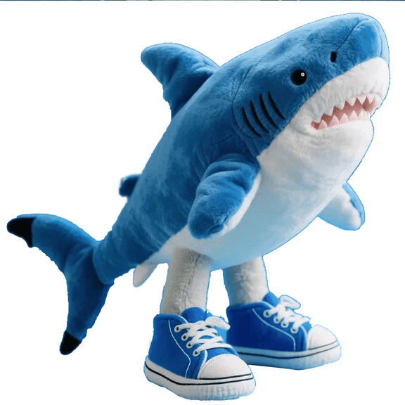 Tralalero Tralala Shark Plush Dolls Toy Brainrot Meme Merch Decompression Hugable Stuffed Animal Soft Cuddly Plushie Merchandise Decorations Pillow Children's Gifts 16 inch