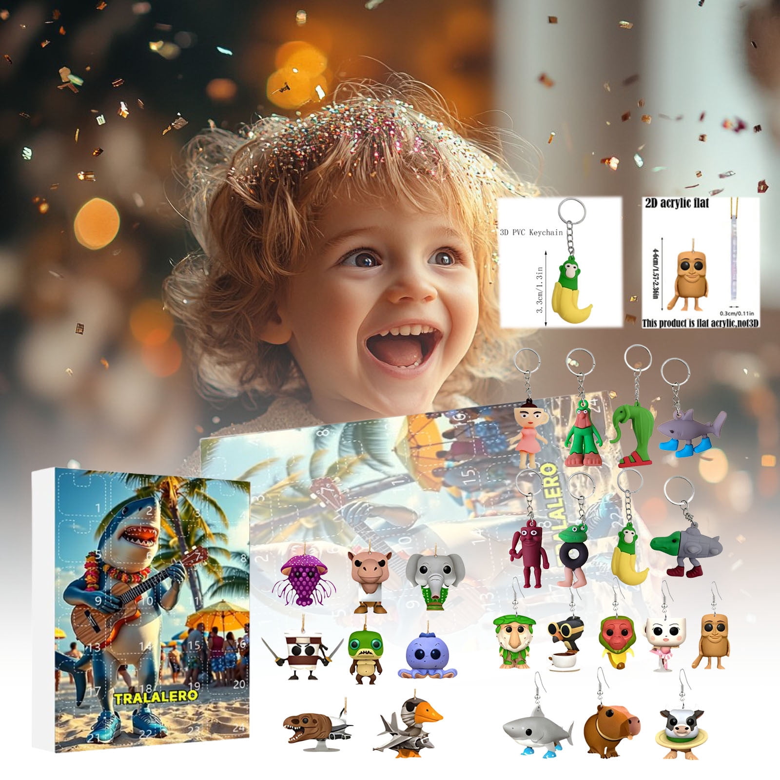 Gensly 8 Figuras De Animales Funny Brainrot – Tung Tung Tung Sahur, Tralalero Tralala Y Más – Figuras Locas De 4-8 Cm En PVC – Colección Y Decoración