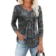 thumbnail image 1 of Traleubie Plus Size Tunic Tops Long Sleeve Casual Solid Henley Shirts for Women M-4XL, 1 of 9