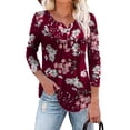 thumbnail image 1 of Traleubie Plus Size Tunic Tops Long Sleeve Casual Solid Henley Shirts for Women M-4XL, 1 of 9