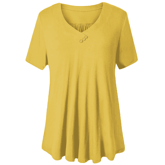 Traleubie Women's Plus Size Tops Short Sleeve Blouses Flowy Summer Tunic Tops m-4x
