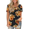 thumbnail image 1 of Traleubie Women Plus Size Short Sleeve Tops Casual Lace Pleated Tunic Tops m-4x, 1 of 4