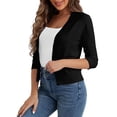 thumbnail image 1 of Traleubie Women's Sweater 3/4 Sleeve Cropped Elegant Shrugs Cardigan for Women, 1 of 7