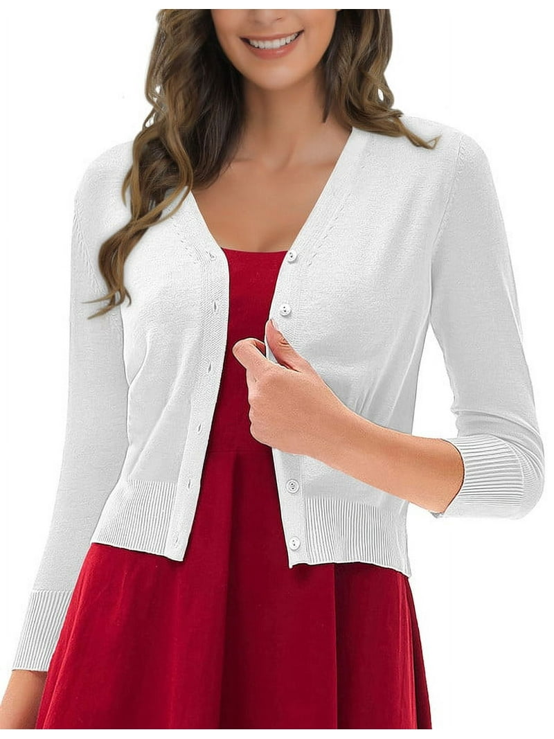 トップス ROUND NECK CARDIGAN /SLIM VNECK pullover Women's V-Neck Long Sleeve Button Down Lightweight Sweater