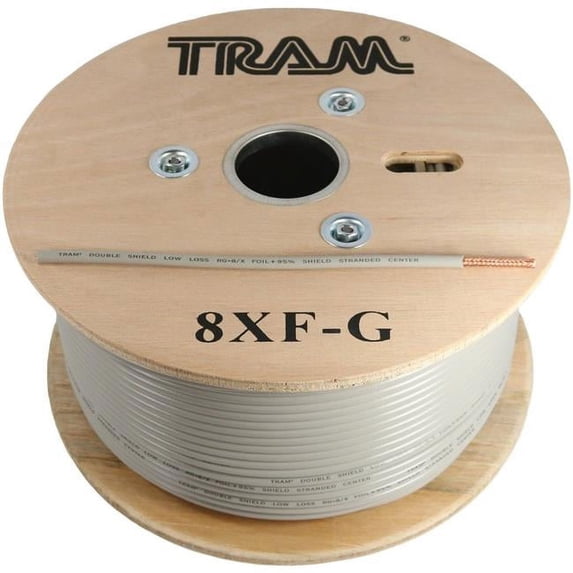 Tram® Rg8x 500ft Roll Tramflex Double Shie Coaxial Cable With Gray ...