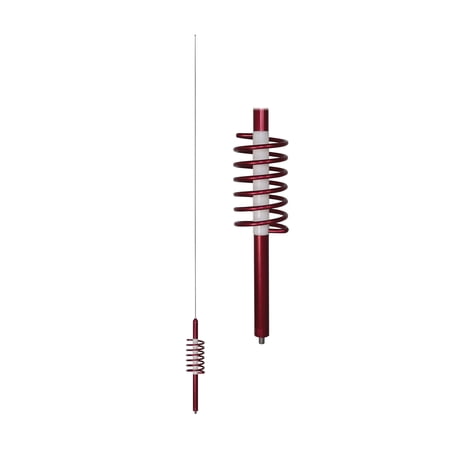 Tram 2,000-Watt WILDCAT Trucker CB Antenna with 6-In. Anodized Aluminum Shaft with Extremely Low SWR and Long-Distance Transmit/Receive, WC-6-R, Red