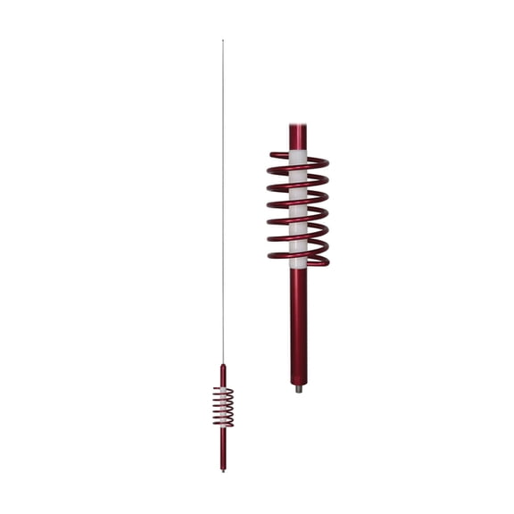 Tram WC-6-R 2,000-Watt WILDCAT Trucker CB Antenna with 6-In. Anodized Aluminum Shaft with Extremely Low SWR and Long-Distance Transmit and Receive (Red)
