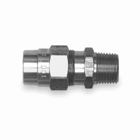 Male Connector Fitting,1/4-18,Brass 2ZJF6
