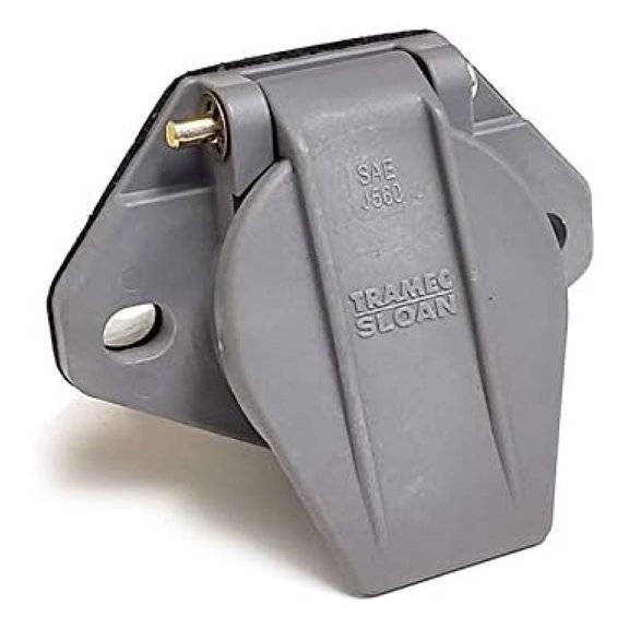 Tramec Sloan Nylon 7-Way Smart Box Solid Pins Receptacle Socket Replacement SAE J560 (38501)