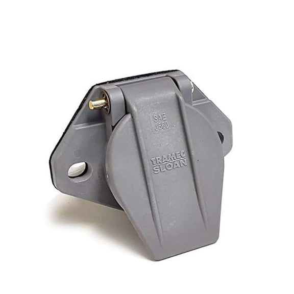 Tramec Sloan Nylon 7-Way Smart Box Solid Pins Receptacle Socket Replacement SAE J560 (38501)