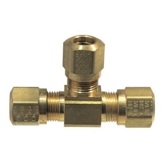 Tramec Sloan Union Tee, Compression, Brass, 1/4In Tube 964-4