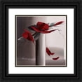 thumbnail image 1 of Tramoni, Oliver 15x15 Black Ornate Wood Framed with Double Matting Museum Art Print Titled - En rouge et gris II, 1 of 4