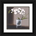 thumbnail image 1 of Tramoni, Oliver 15x15 Black Ornate Wood Framed with Double Matting Museum Art Print Titled - Volutes dorchide es blanches II, 1 of 4
