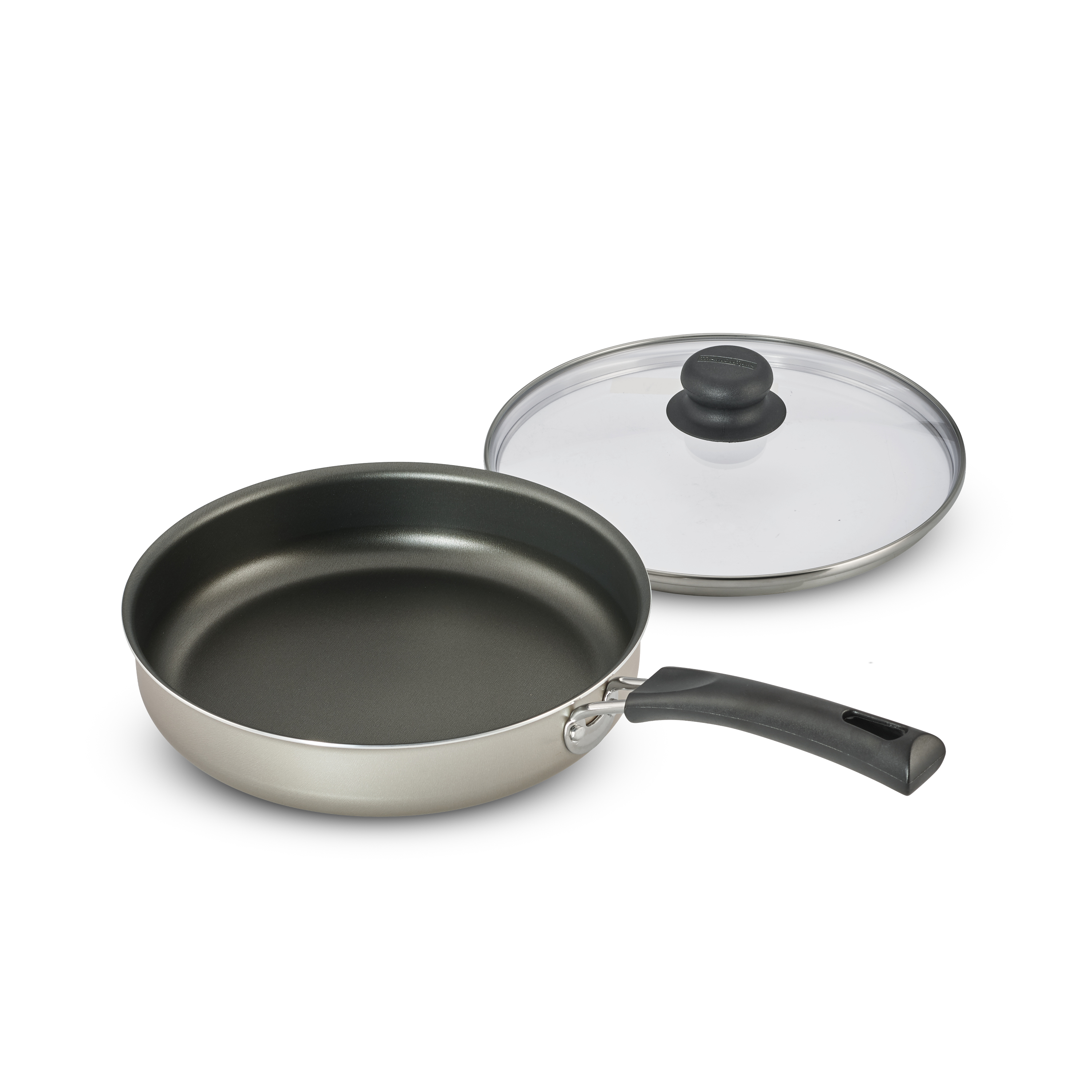 Tramontina 10-Inch Non-Stick Covered Deep Saute Pan, Champagne photo 1