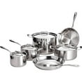 thumbnail image 1 of Tramontina 10-Piece 18/10 Stainless Steel TriPly-Clad Cookware Set, 1 of 8