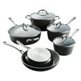 thumbnail image 1 of Tramontina 10 Piece Aluminum Ceramic Nonstick Induction Ready Cookware Set - Black, 1 of 14
