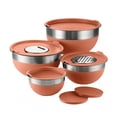 thumbnail image 1 of Tramontina 10-Piece Stainless Steel Mixing Bowls, Persimmon, 1 of 2
